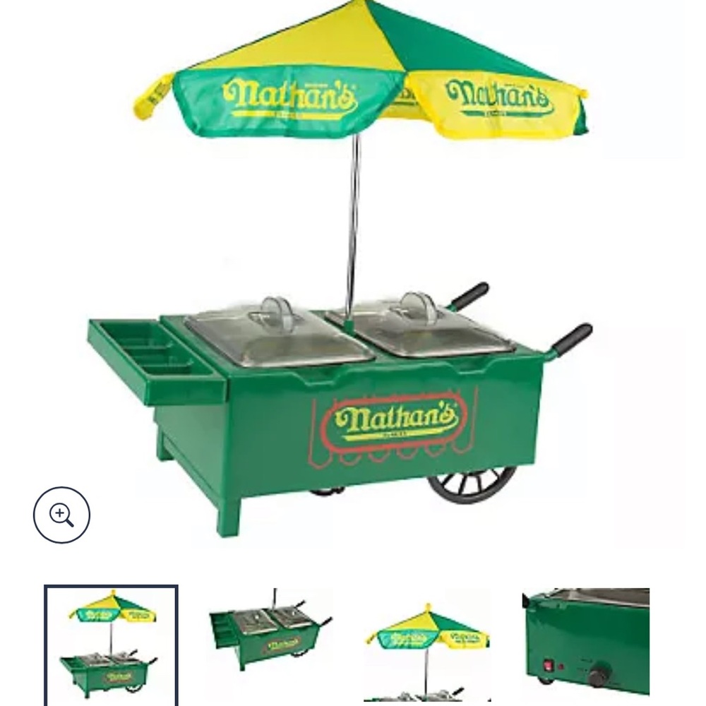 RARE! Nathan's Hot Dog Warmer with Umbrella